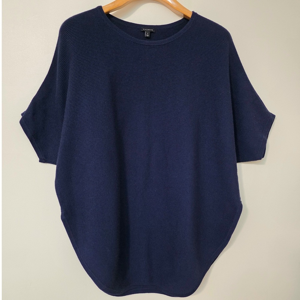 Talbots Oversized Dolman Sleeve Sweater Tunic Sz S Minimalist Lagenlook Cashmere